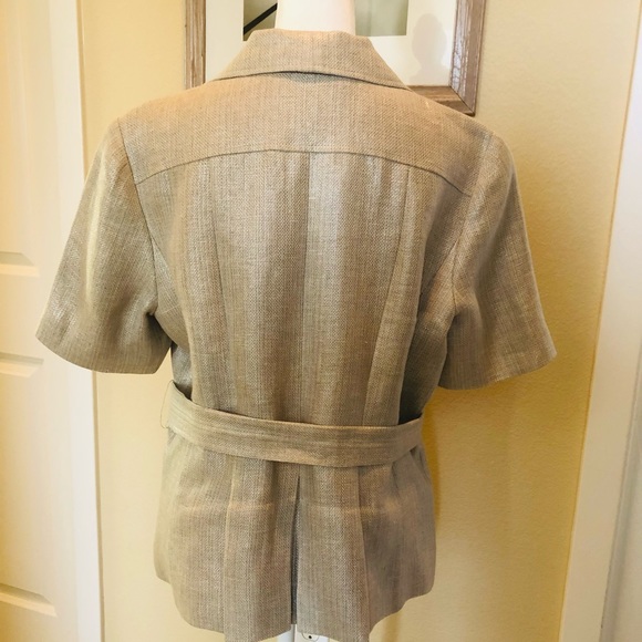 Kasper Separates Short Sleeve Button Front Jacket Size 12 - Picture 2 of 4
